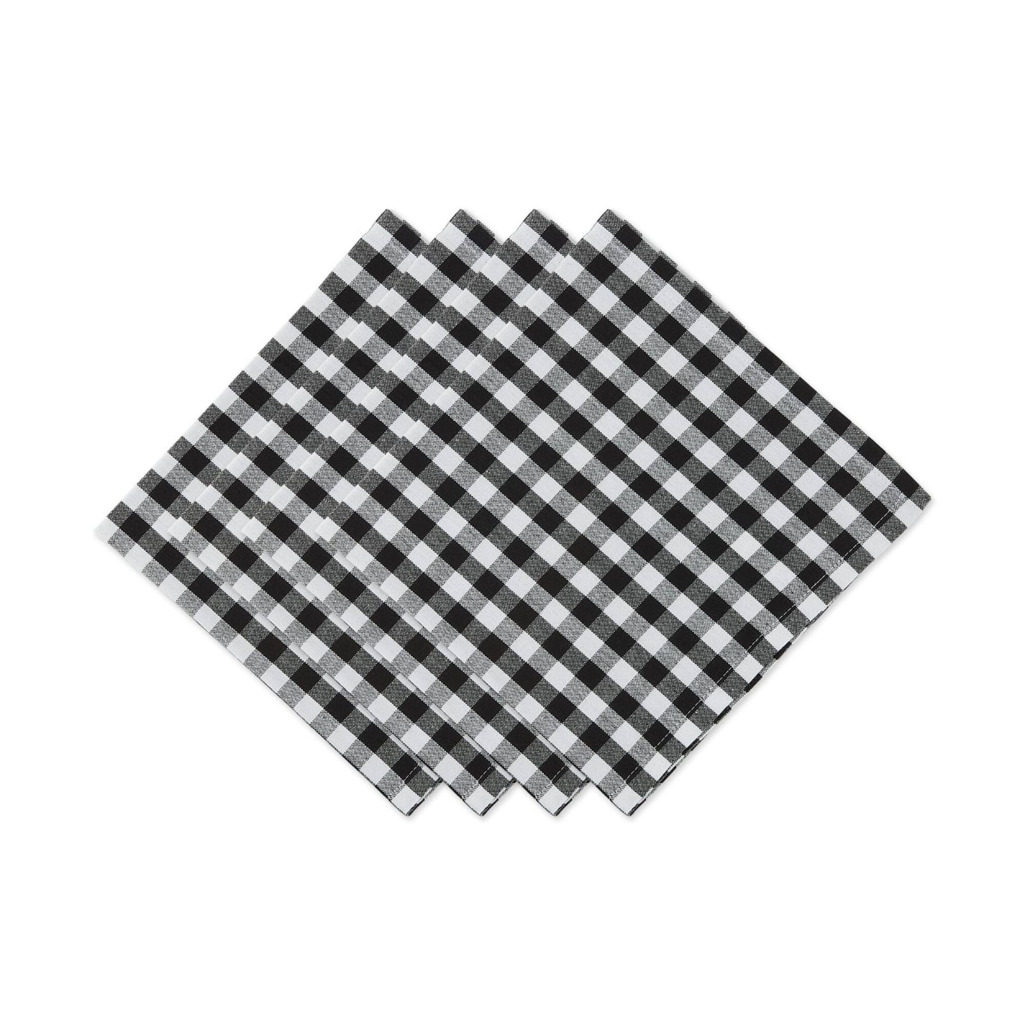 DII® Black & White Gingham Napkin, 4ct.